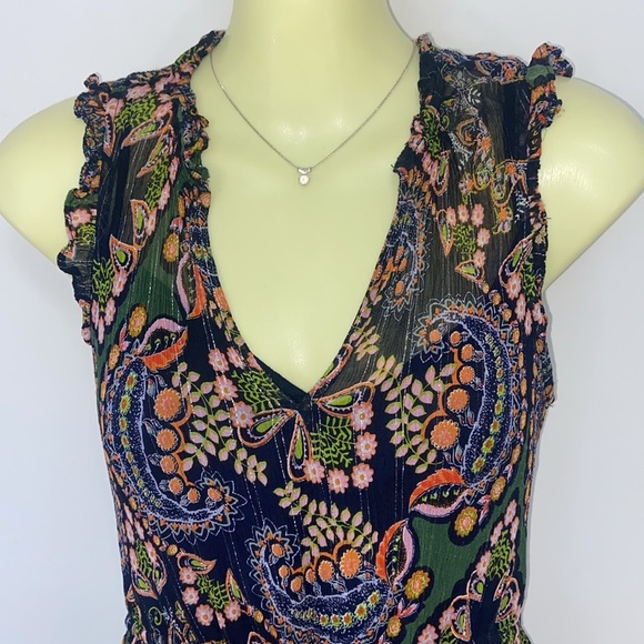 Anthropologie Dress “Elmira" Paisley Ruffle Maxi NWOT Sz 4 - Picture 4 of 8